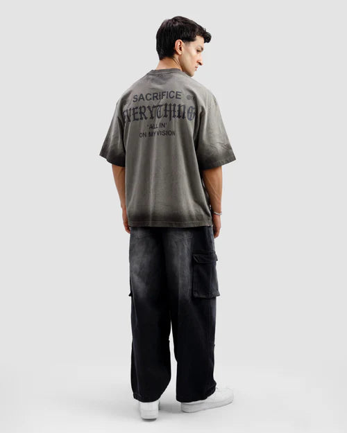 Washed All In On My Vision Distressed Tshirt