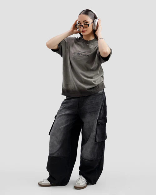 Washed All In On My Vision Distressed Tshirt