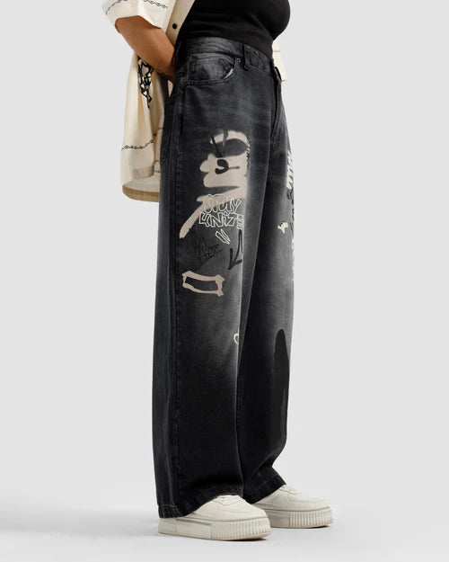 Graffiti Baggy Jeans