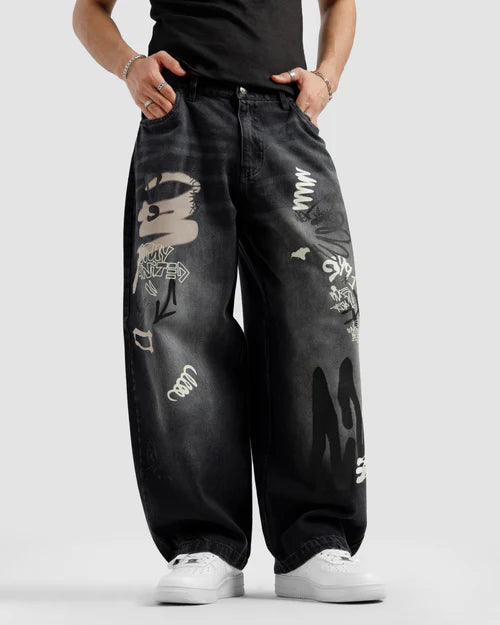 Graffiti Baggy Jeans