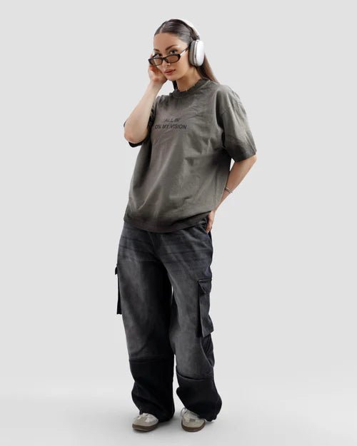 Washed All In On My Vision Distressed Tshirt