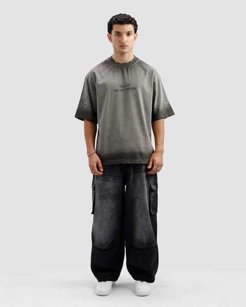 Washed All In On My Vision Distressed Tshirt